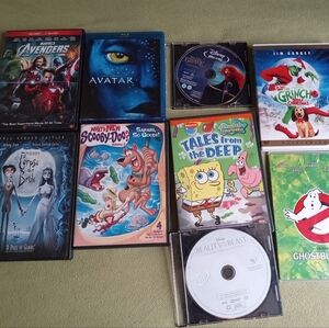 Collection of DVDs and Blu-rays